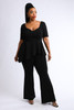 Peplum Top & Pants Set