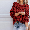 Round Neck  Leopard Printed Sweaters