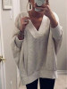 V Neck  Loose Fitting  Plain Sweaters V Neck  Loose Fitting  Plain Sweaters
