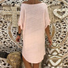 Round Neck Half Sleeve Plain Mini Casual Dress
