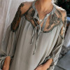 Sexy Plain Loose Lace Sun-Protective Blouses