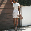 Casual Sexy Hollow Out Lace Splicing Bodycon Dresses