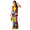 Print Halter Dress