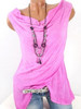 Round Neck Plain Sleeveless Solid Color T-Shirts Round Neck Plain Sleeveless Solid Color T-Shirts