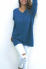 V Neck  Loose Fitting Plain Sweaters V Neck  Loose Fitting Plain Sweaters