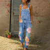 Fashion Denim Print Jumpsuit
