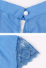 Crew Neck  Lace Plain T-Shirts
