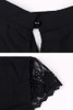Crew Neck  Lace Plain T-Shirts