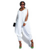 2019 Spring Plus Size Baggy Harem Slit Sleeve Loose Jumpsuit