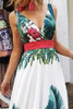 2019 Women Fashion Sleeveless Floral Print Maxi Dress
