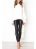 Round Neck  Asymmetric Hem  Plain  Lantern Sleeve  Blouses