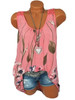 Round Neck  Backless Patchwork  Floral Printed Lace Blouses