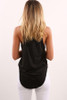 Halter  Asymmetric Hem  Plain T-Shirts