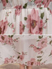 Chic Round Neck  Floral Printed  Chiffon Maxi Dress