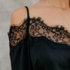 Spaghetti Straps Lace Patchwork Long Sleeve Blouses