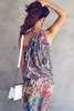 Halter  Printed  Sleeveless Maxi Dresses