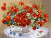 Red Flowers bouquet on a table