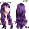 S-noilite 56CM Loose Wave Synthetic Wigs Cosplay Blonde Blue Red Pink Grey Purple
