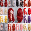 S-noilite 56CM Loose Wave Synthetic Wigs Cosplay Blonde Blue Red Pink Grey Purple
