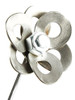 Two Metal Flowers and Vase, Steel Flowers and Vase, Welded Art