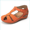 Women 2020 Summer Leather Vintage Sandals Buckle Casual Sewing Women Retro Sandalias Female Ladies Platform Shoes 36-46