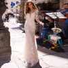 Sexy Lace Long Sleeve Applique Mermaid Wedding Dress