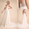 Charming V-neck Back Lace Wedding Dress