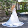 V-Neck Off Shoulder Mermaid Bride Dress