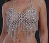 Rhinestone Tassel Beach Bra Cross Body Chain