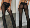 See-Through Sexy Long Pant Mesh Fishnet Bottom Cover Ups