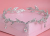 Rhinestone Waterdrop Leaf Tiara Bridesmaid Crown