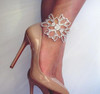 Silver Color Crystal Floral Bridal Anklet