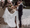 Sexy Ivory Lace Beach Wedding Dress