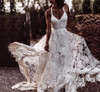 Sexy Ivory Lace Beach Wedding Dress