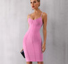 Spaghetti Strapless Midi Celebrity Evening Dress