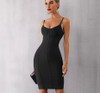 Spaghetti Strapless Midi Celebrity Evening Dress