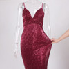 Sequin Deep V Neck Padded Mermaid Dress Sequin Deep V Neck Padded Mermaid Dress