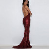 Sequin Deep V Neck Padded Mermaid Dress Sequin Deep V Neck Padded Mermaid Dress