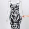 Retro Strapless Sequin Party Dress