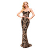 Retro Strapless Sequin Party Dress