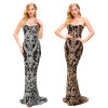 Retro Strapless Sequin Party Dress