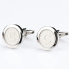 Classic Silver Letter Cuff links