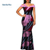 African Wax Print Dresses for Women Bazin Riche Summer Long Mermaid Dress Traditional African Clothing Vestidos Party WY3288 African Wax Print Dresses for Women Bazin Riche Summer Long Mermaid Dress Traditional African Clothing Vestidos Party WY3288