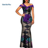 African Wax Print Dresses for Women Bazin Riche Summer Long Mermaid Dress Traditional African Clothing Vestidos Party WY3288 African Wax Print Dresses for Women Bazin Riche Summer Long Mermaid Dress Traditional African Clothing Vestidos Party WY3288