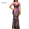 African Wax Print Dresses for Women Bazin Riche Summer Long Mermaid Dress Traditional African Clothing Vestidos Party WY3288 African Wax Print Dresses for Women Bazin Riche Summer Long Mermaid Dress Traditional African Clothing Vestidos Party WY3288