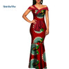 African Wax Print Dresses for Women Bazin Riche Summer Long Mermaid Dress Traditional African Clothing Vestidos Party WY3288 African Wax Print Dresses for Women Bazin Riche Summer Long Mermaid Dress Traditional African Clothing Vestidos Party WY3288
