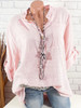 Band Collar  Single Breasted  Plain Blouses