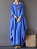 Round Neck Pocket Plain Maxi Casual Dress Round Neck Pocket Plain Maxi Casual Dress