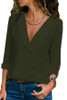 V Neck  Single Breasted  Plain  Blouses V Neck  Single Breasted  Plain  Blouses
