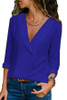 V Neck  Single Breasted  Plain  Blouses V Neck  Single Breasted  Plain  Blouses